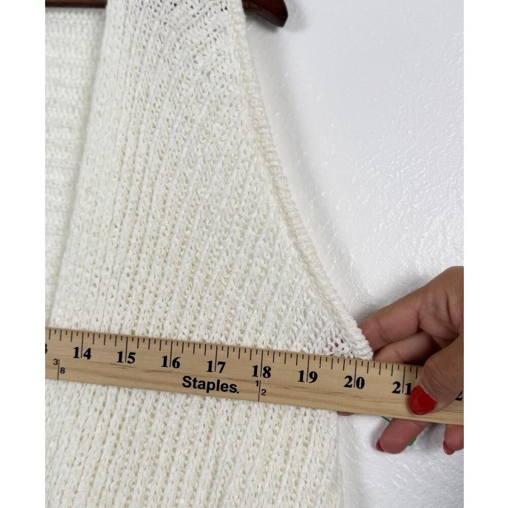 NWT Lilly Pulitzer L Kingston Sweater Vest Resort Ivory-White Open Knit Boho - Picture 7 of 9